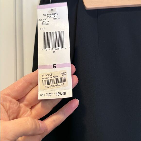 Jones New York Wide Leg Black Pants size 6 with a side zip - Picture 4 of 6